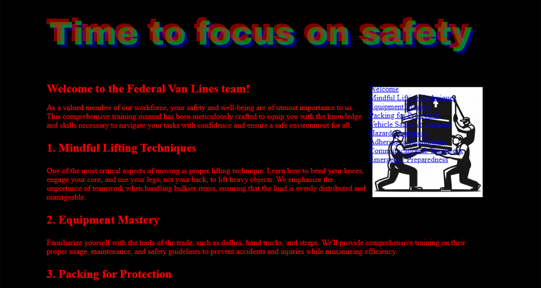 A screenshot of the Accessibility Audit webpage demonstrating several visible problems like low contrast text, text stored as image, and overlapping elements.