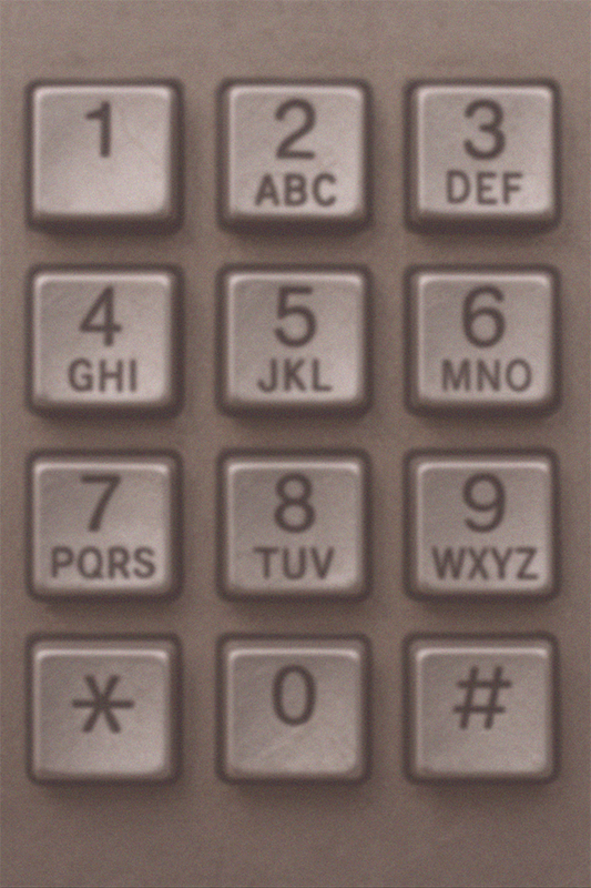 Telephone keypad